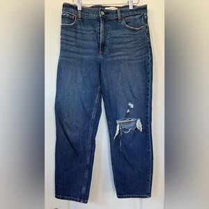 Abercrombie & Fitch “The Mom High Rise” distressed jean